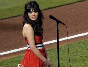 Watch 'New Girl' Star Zooey Deschanel Sing the National Anthem at the World Series
