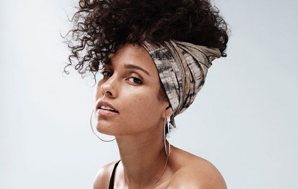 Alicia Keys Strips Down to Her Underwear for a Cause