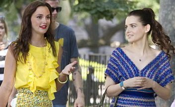 Leighton Meester Brings Color to 'Gossip Girl' Set 