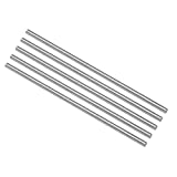 uxcell Round Steel Rod, 3mm HSS Lathe Bar Stock Tool 100mm Long, for Shaft Gear Drill Lathes Boring Machine Turning Miniature Axle, Cylindrical Pin DIY Craft Tool, 5pcs