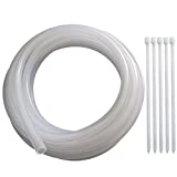 3/8" ID Pure Silicone Tubing - Flexible Hose Pipe Food Grade Silicone Hoses, High Temp Tube, 3/8" ID x 1/2" OD (10mm x13.5mm) - 20 Feet.