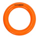 PlayfulSpirit Durable Natural Rubber Ring - Great Tug of War Dog Toy, Fun for Throw, Chase and Fetch Games, Exercise and Dog Training Toy for Medium to Large Breed Puppies and Adult Dogs (L, Orange)