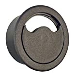 Heavy Duty Floor Grommet w/Cover 3 Inch | Black ABS Plastic Grommet for Cable Organization | Great to Organize Cables | Easy Installation