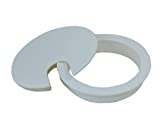 MyCableMart 3" Cut-Hole Size White Round Wire Management Grommet with Removable Lid
