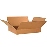 Partners Brand P2420440PK Flat Corrugated Boxes, 24" L x 20" W x 4" H, Kraft (Pack of 40)