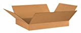 Aviditi 26204 Flat Corrugated Cardboard Box 26" L x 20" W x 4" H, Kraft, For Shipping, Packing and Moving (Pack of 20)