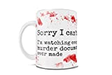 True Crime – Sorry I Can’t – White Ceramic Mug – Perfect for Gifting or Collecting