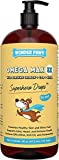 Wonder Paws Fish Oil For Dogs - Omega 3 For Dogs From Alaskan Salmon, Cod & Krill Oil - EPA DHA Fatty Acids - Less Shedding & Itching - Skin, Joint, Immune & Heart Health - 16 oz Pet Liquid Supplement