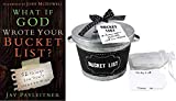 Bucket List Kit Bundle Gift Set of 2 - Young's Metal Bucket List Bucket, 7 and What If God Wrote Your Bucket List?: 52 Things You Don't Want to Miss Paperback by Jay Payleitner and Josh McDowell.