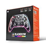 Wired Controller, BIGBIG WON Rainbow PC Controller RGB Indicator, Custom Back Buttons, 6-Axis Gyro, Dual Motor, Linear Trigger Wired Game Controller for Switch/Windows10 & for PS5/PS4 via R90 Adapter