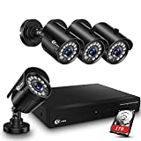 XVIM 8CH 1080P Security Camera System Home Security Outdoor 1TB Hard Drive Pre-Install CCTV Recorder 4pcs HD 1920TVL Upgrade Surveillance Cameras with Night Vision Easy Remote Access Motion Alert