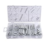Accessbuy Spring Assortment Set Zinc Plated Compression Spring and Extension Springs for Shop and Home Repairs 200 Piece