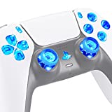 eXtremeRate Multi-Colors luminated D-pad Thumbstick Share Option Home Face Buttons for PS5 Controller BDM-010, 7 Colors 9 Modes DTF LED Kit for Playstation 5 Controller - Controller NOT Included