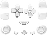 SNRIQ PS5 Controller Button Joystick Replacement Repair Kits for PS5 Controller D-pad + Touchpad Share Options + R1 L1 Trigger + ABXY (White)