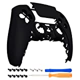 eXtremeRate Black Touchpad Front Housing Shell for PS5 Controller, Soft Touch DIY Replacement Shell Custom Touch Pad Cover Faceplate for Playstation 5 Controller - Controller NOT Included