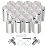 Stainless Steel Standoff Screws, 40Pcs 3/4 x 1 Inch Wall Standoff Sign Holders Screws, Mounting Glass Hardware for Hanging Acrylic Picture Frame, Advertising Screws Kit