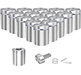 Osring 1 x 1 Inch Sign Standoffs Mounting Hardware 16 Pack, Wall Standoff Holder Stainless Steel Glass Standoffs Screw for Displaying Acrylic Board and Signage, Silver