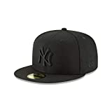 New Era 59Fifty Hat MLB Basic New York Yankees Black/Black Fitted Baseball Cap (7 3/4)