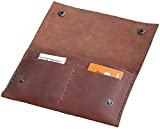 Bovine leather case for Microsoft Surface Duo 2, dark brown cover, Fanny Pack