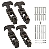 Accessbuy Flexible Rubber T-Handle Draw Latches for Cooler, Golf Cart, Tool Box, Off-Road Vehicles, Farm Machinery or Engineering Machine Hood (4 Pack)