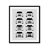 World Rally eXperimental Rally Car Poster Print Inspired Handmade Wall Art Decor of the History and Evolution Generation: White, 8x10" Satin Print (Unframed)