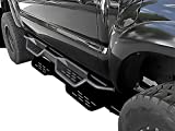 APS Black 6 Inches Tubular Drop Down Style Nerf Bars Running Boards Compatible with Toyota Tacoma 2005-2022 Double Crew Cab