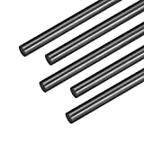 uxcell Carbon Fiber Bar Support Poles for RC Airplane DIY Craft 5mm Matte Pole 400mm 15.7 Inch, 5pcs