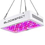 BLOOMSPECT Upgraded 600W LED Grow Light with Daisy Chain, Dual Chips Full Spectrum Plant Grow Lights for Indoor Hydroponics Greenhouse Plants Veg and Flower (60pcs 10W LEDs)