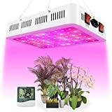 LED Grow Light, 600W Grow Lamp for Indoor Plants Full Spectrum Plant Growing Light Fixtures with Daisy Chain Temperature Hygrometer