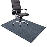 DELAM Office Chair Mat for Hardwood Floor & Tile Floor, Under Desk Chair Mats for Rolling Chair, Computer Chair Mat for Gaming, Large Anti-Slip Floor Protector Rug, Not for Carpet (Dark Gray, 47"x35")