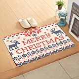 31.5"×20" Washable Christmas Rugs for Bathroom Kitchen Bedroom, Non-Slip Super Soft Flannel Merry Christmas Door Mats Indoor, Large Personalized Christmas Door Mat for Christmas Decorations