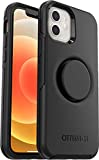 OtterBox + PopGrip Symmetry Series Case for iPhone 12 and iPhone 12 PRO (ONLY) - Non Retail Packaging - Black