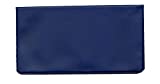 Easy Read Register Vinyl Checkbook Cover for Top Tear Personal Checks (Monaco Blue)