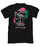 Riot Society Tropical Skeleton Flamingo Mens T-Shirt - Black, Large