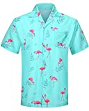 APTRO Men's Hawaiian Shirt 4 Way Stretch Relaxed Fit Floral Tropical Shirts F061 XL