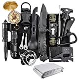 Gift for Men Dad Husband Him, Survival Kit 17 in 1, Survival Gear Tool Cool Gadgets Emergency Survival Gear and Equipment Christmas Stocking Stuffers for Families Hiking Camping Adventures