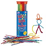 Sensory Fidget Toy, Arts and Crafts for Kids, Non-Toxic, Waxed Yarn, 6 inch, Reusable Molding and Sculpting Sticks, American Made by Wikki Stix, Assorted Colors, 24 pack