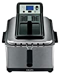 KRUPS KJ502D51 Deep Fryer, Electric Deep Fryer, Stainless Steel Triple Basket Fryer, 4.5 Liter, Silver