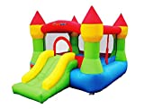 Bounceland Bounce House Castle with Basketball Hoop Inflatable Bouncer, Fun Slide, Safe Entrance Opening, UL Certified Strong Blower Included, 12 ft x 9 ft x 7 ft H, Kid Castle Party Theme Bounce House