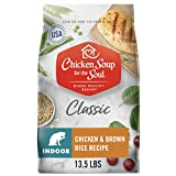 Chicken Soup for the Soul Pet Food - Indoor Cat Food, Chicken & Brown Rice Recipe, 13.5 lb. Bag, Soy, Corn & Wheat Free, No Artificial Flavors or Preservatives