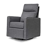 DaVinci Gabby Pillowback Swivel Glider in Shadow Grey, Greenguard Gold & CertiPUR-US Certified