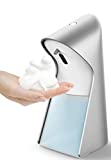 Allegro 5-Level Volume Control Automatic Touchless Foaming Soap Dispenser Hands Free No Touch Infrared Motion Sensor Hand Soap Dispenser Pump for Kids Bathroom Kitchen Countertop , Silver 11oz