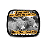 You Drive Me Crazy But I Still Love You Mints - Funny Valentine’s Day Gifts for Friends, Stocking Stuffers for Adults Teens Kids, Wintergreen Mints