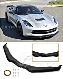 Extreme Online Store for 2014-2019 Chevrolet Corvette C7 | Z06 Z07 Stage 2 Style ABS Plastic Painted Carbon Flash Front Bumper Lower Lip Splitter