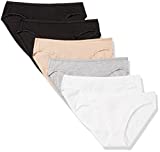 Amazon Essentials Women's Cotton Stretch Bikini Panty, 6 Pack Neutral Assorted, S