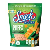 Snack HOUSE High Protein Low Carb Keto Snacks, Gluten Free Healthy Protein Puffs - No Sugar Added, Savory Diet Food for Adults and Kids, Jalapeno Cheddar, 7 Servings