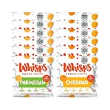 Whisps Cheese Crisps - Parmesan & Cheddar Cheese Snacks, Keto Snacks, High Protein, Low Carb, Gluten & Sugar Free, Great Tasting Healthy Snack, All Natural Cheese Crisps - Variety, .63 Oz (Pack of 12)