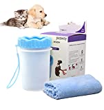 Paw Cleaner, PASWAY Dog Cleaner,Dog Paw Washer with Towel for Dogs Cats Muddy Paws(Large-Blue)