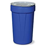 Eagle 1655MBBG Nestable Drum with Metal Band and Plastic Lid with Bungs, 55 gal, Blue