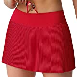 Husnainna Pleated Tennis Skirt for Women Workout Running Athletic Golf Skorts Skirts for Women Casual Cute 017YZQ-Red/b4